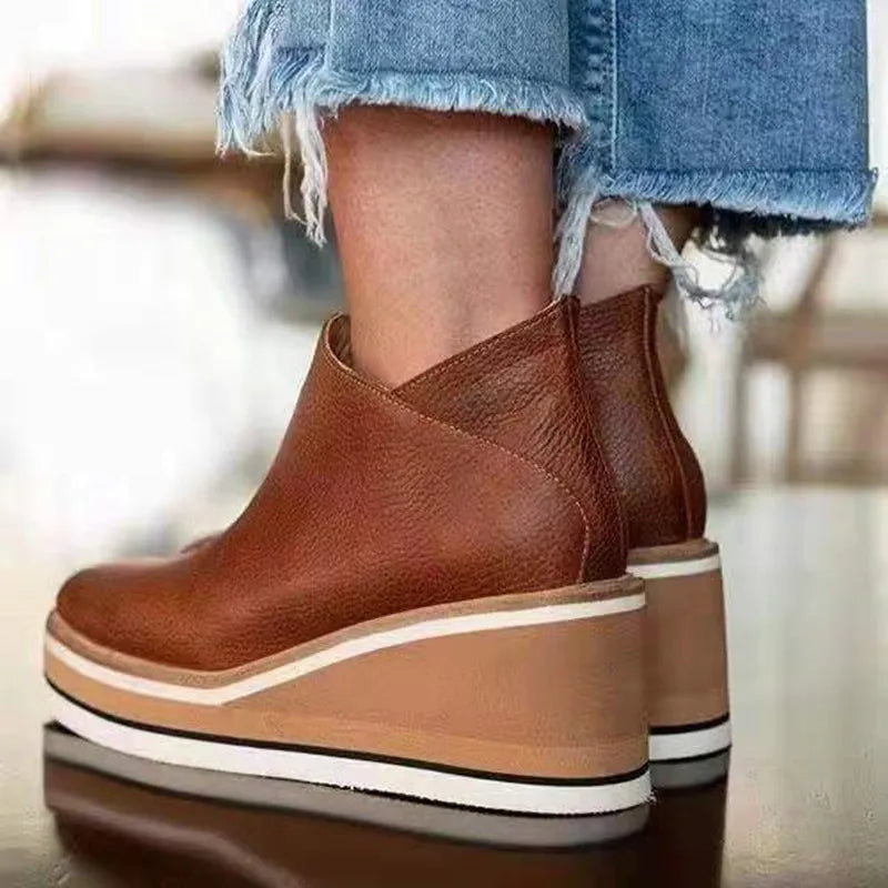 Kamala™ - Casual Wedge Ankle Boots