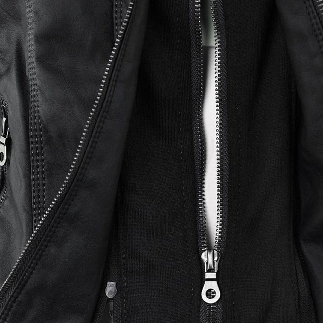 Olive™ Waterproof Women's Leather Jacket with Hood