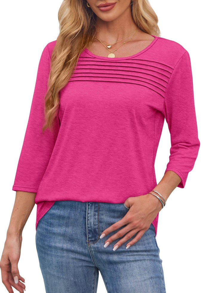 Moana™ Pleated 3/4 Sleeve Top