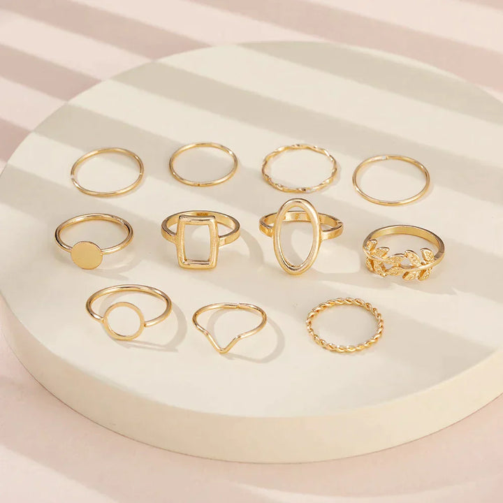 Rosemary™ Pack of 11 Vintage Silver Rings