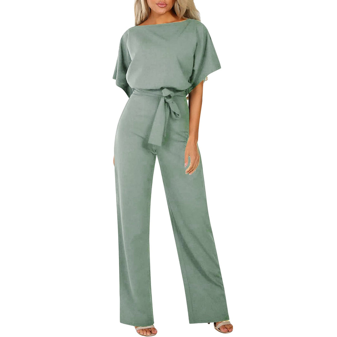 Briana™ Summer Button-Lace Short-Sleeve Jumpsuit