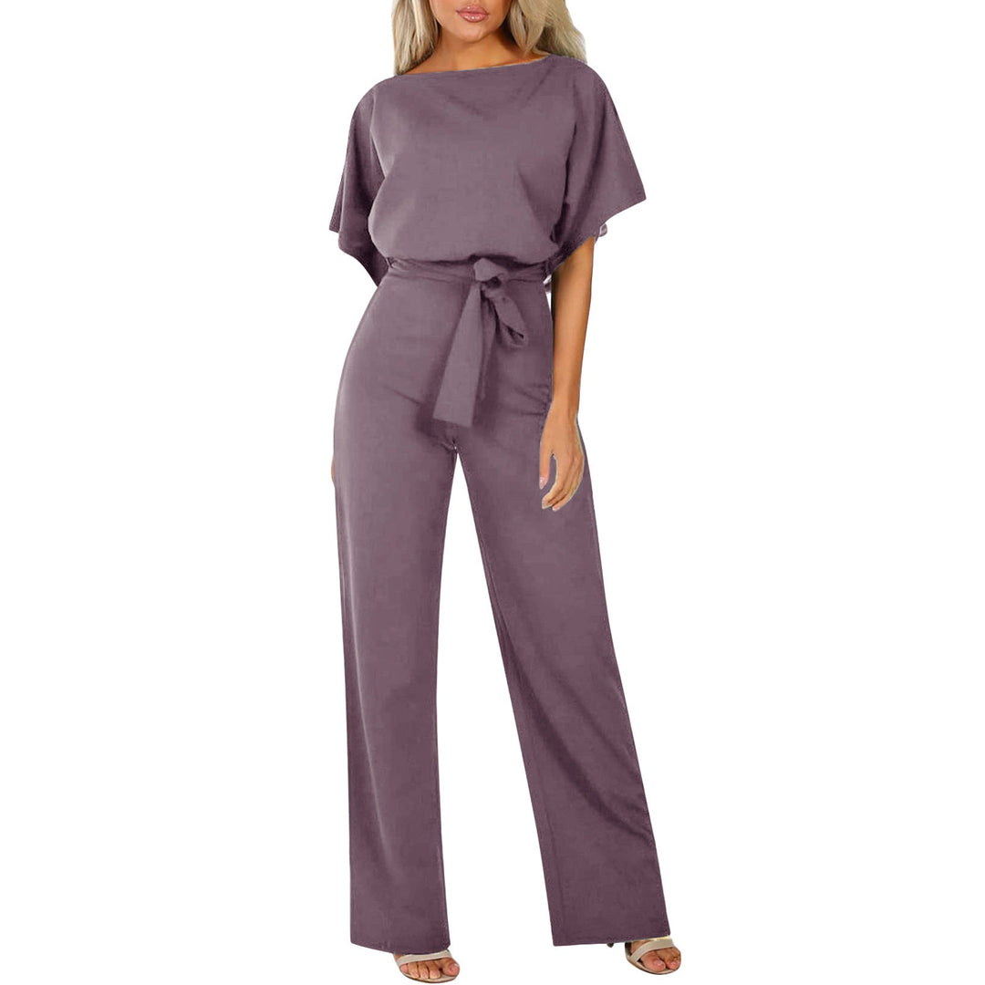 Briana™ Summer Button-Lace Short-Sleeve Jumpsuit