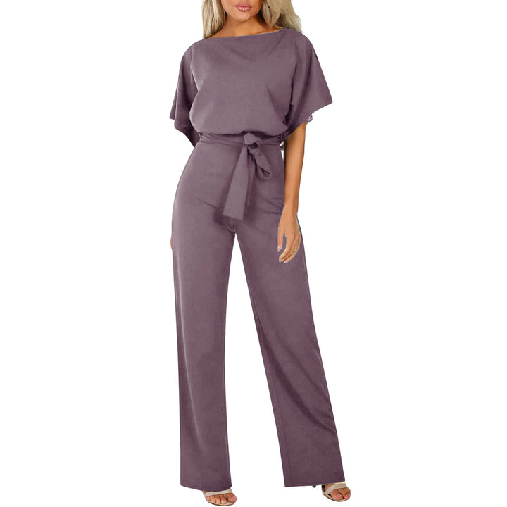 Briana™ Summer Button-Lace Short-Sleeve Jumpsuit