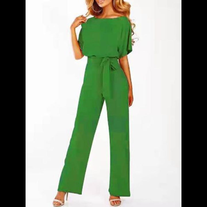 Briana™ Summer Button-Lace Short-Sleeve Jumpsuit
