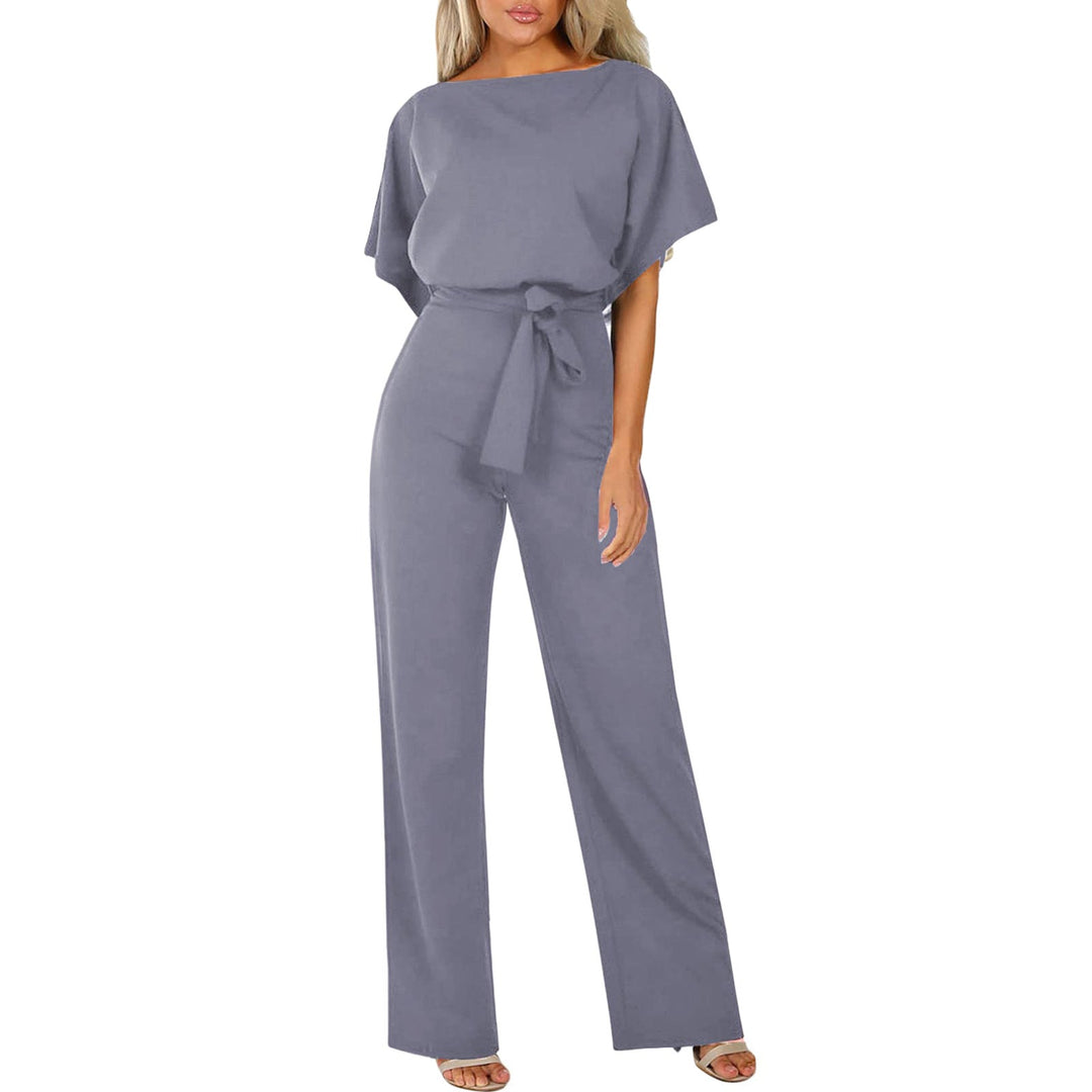 Briana™ Summer Button-Lace Short-Sleeve Jumpsuit