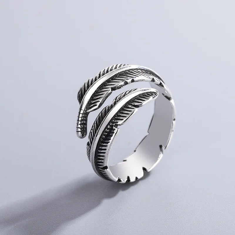 Angel Feather Adjustable Memorial Ring