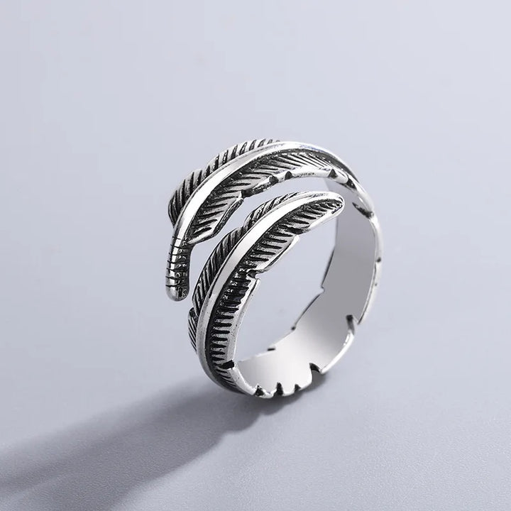 Angel Feather Adjustable Memorial Ring
