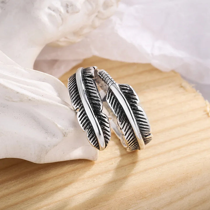 Angel Feather Adjustable Memorial Ring