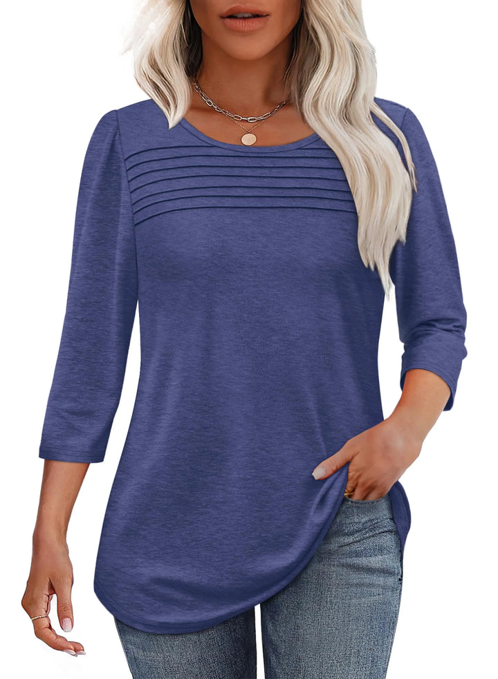 Moana™ Pleated 3/4 Sleeve Top