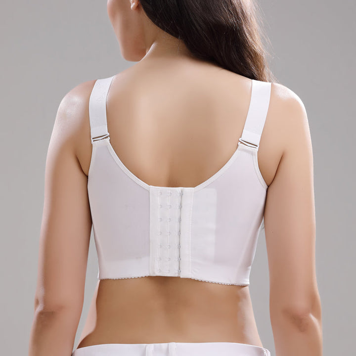 Lara™ Lace comfort - front fastening bra with floral lace and wide straps