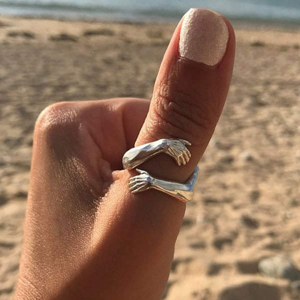 Alayna™ Silver Adjustable Hug Ring
