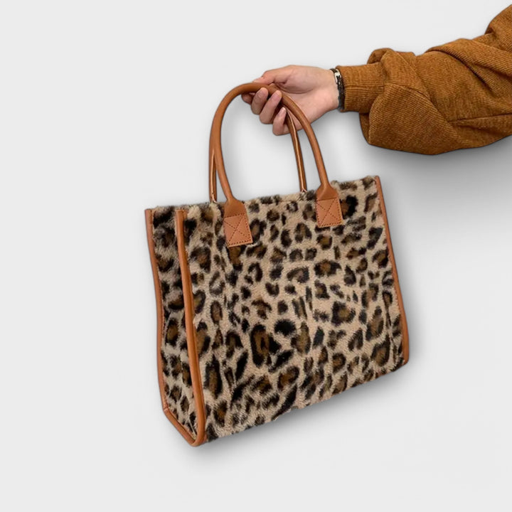 Melody™ Stylish Leopard Print Plush Tote