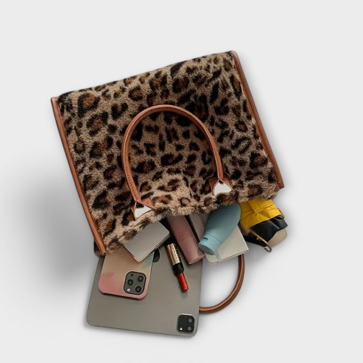 Melody™ Stylish Leopard Print Plush Tote
