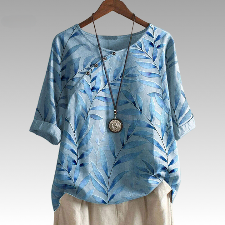 Lusette™ Nature-Inspired Button Detail Top