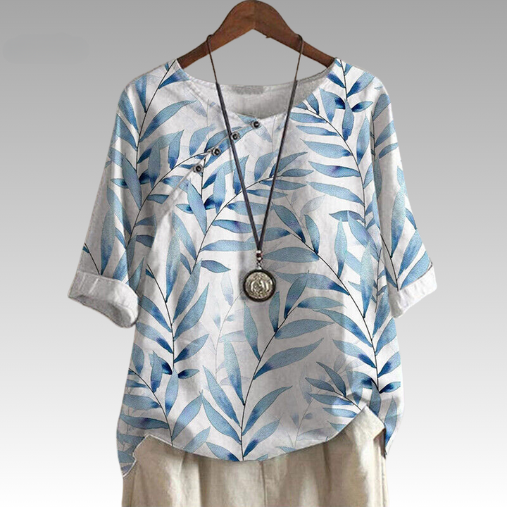Lusette™ Nature-Inspired Button Detail Top