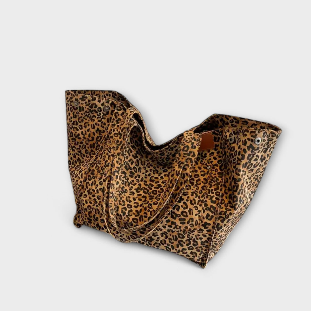 Rita™ Chic Leopard Print Canvas Tote Bag