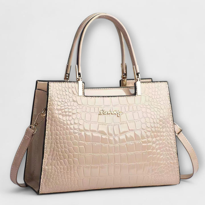 Brielle™ Shiny Crocodile-Embossed Handbag