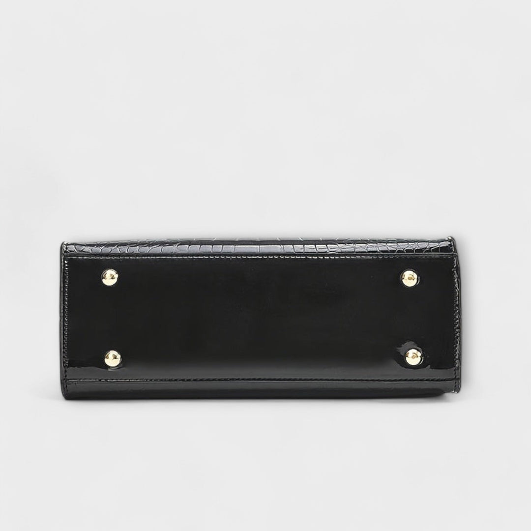 Brielle™ Shiny Crocodile-Embossed Handbag