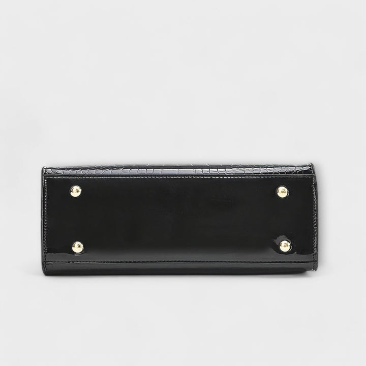 Brielle™ Shiny Crocodile-Embossed Handbag