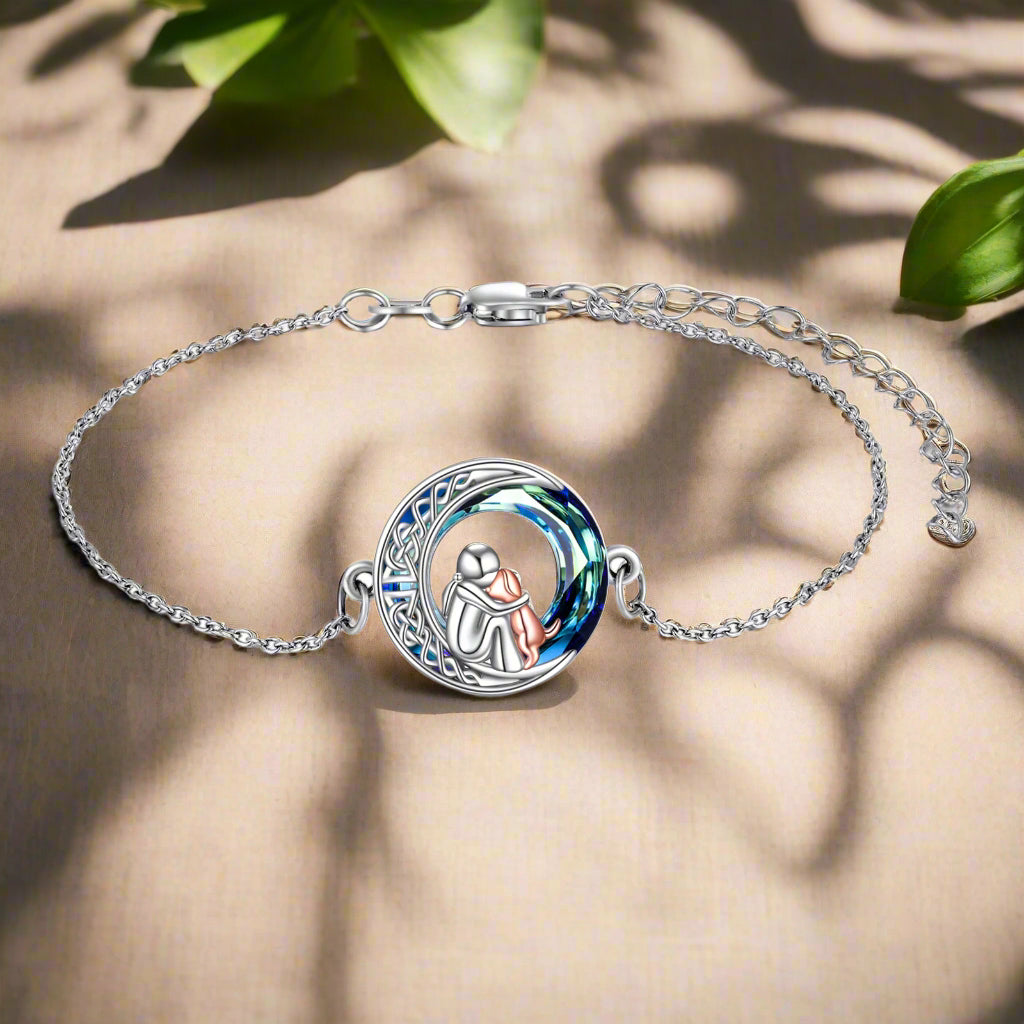 Adjustable Silver Charm Bracelet for Dogs