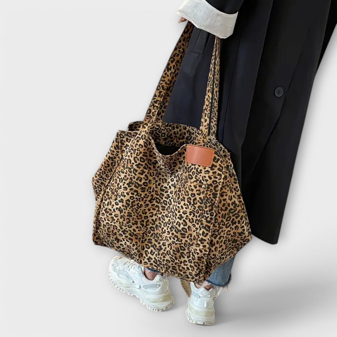 Rita™ Chic Leopard Print Canvas Tote Bag